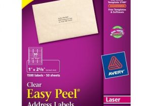 Avery Easy Peel Labels Template 5160 Avery Easy Peel White Return Address Labels for Laser