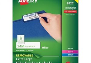 Avery File Folder Label Templates Avery Removable Extra Large File Folder Labels 1 3 Cut