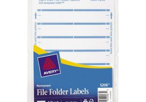 Avery Filing Labels Template Avery Permanent 1 3 Cut File Folder Labels Ave05206