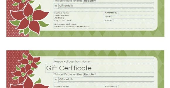 Avery Gift Certificate Template Christmas Gift Certificate Template Christmas Gift
