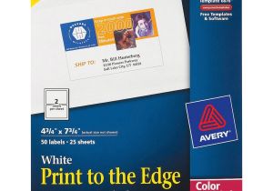 Avery Half Page Labels Template Avery White Print to the Edge Shipping Labels Icc