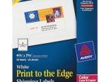 Avery Half Sheet Labels Template Avery White Print to the Edge Shipping Labels Icc