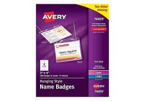 Avery Hanging Name Badges 74459 Template Avery Hanging Name Badges top Loading Name Badge Labels