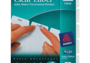 Avery Index Maker 5 Tab Template 11443 Avery 11416 Template