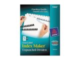 Avery Index Maker 5 Tab Template 11443 Avery Avery Index Maker Clear Label Unpunched Divider 5