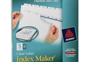 Avery Index Maker 5 Tab Template 11446 Avery 11446 Clear Label Index Maker Dividers nordisco Com