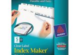 Avery Index Maker 5 Tab Template 11446 Avery 11446 Index Maker 5 Tab Divider Set with Clear Label