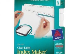 Avery Index Maker 8 Tab Template Avery 8 Tab Index Maker Clear Label Dividers with White