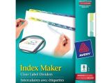 Avery Index Maker Clear Label Dividers 12 Tab Template Avery 11991 8 Tab 5 Sets Clear Label Index Maker Dividers