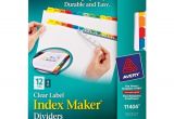 Avery Index Maker Clear Label Dividers 12 Tab Template Avery Index Maker Clear Label Dividers 12 Tab Set 11404