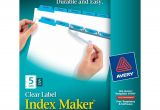 Avery Index Maker Clear Label Dividers 12 Tab Template Avery Index Maker Clear Label Dividers Easy Apply Label