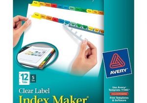 Avery Index Maker Clear Label Dividers 12 Tab Template Avery Index Maker Clear Label Tab Dividers 12 Tab