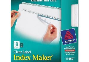 Avery Index Maker Clear Label Dividers 12 Tab Template Avery Index Maker Translucent Clear Label Divider 8 X