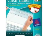 Avery Index Maker Clear Label Dividers 12 Tab Template Printer