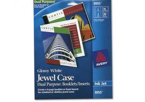 Avery Jewel Case Template Avery Jewel Case Insert Booklet Combination Ave8955