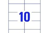 Avery Labels 10 Per Sheet Template Word Template for Avery 3425 Avery