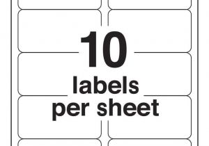 Avery Labels 2×4 Template Avery 10 Labels Per Sheet Template Ondy Spreadsheet