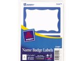 Avery Labels Name Badge Template Avery Self Adhesive Name Badge Labels Blue Border 100