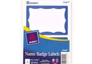 Avery Labels Name Badge Template Avery Self Adhesive Name Badge Labels Blue Border 100