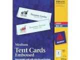 Avery Large Tent Card Template Printer