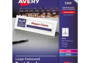 Avery Large Tent Cards 5305 Template Bettymills Avery Large Embossed Tent Cards Avery Ave5309