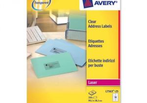Avery Laser Label Templates Avery L7563 Clear Laser Printer Labels 99 1×38 1mm 14