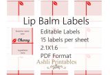 Avery Lip Balm Template Printable Lip Balm Label Template top Label Maker