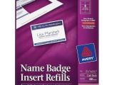 Avery Name Badge Template 5390 Avery 5390 Plain Insert Badge Refill 2 25 Quot Width X 3 50
