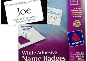 Avery Name Badge Template 5395 Avery 5395 White Adhesive Name Badges 2 1 3 X 3 3 8 Quot