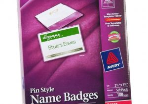 Avery Name Badges Template Avery 74549 Pin Style Name Badges