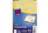 Avery Notarial Seals 5868 Template Avery Print or Write Notarial Seals Metallic Gold 2 Inch