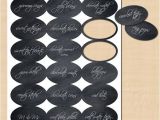 Avery Oval Label Template Chalkboard Text Editable Candy Buffet Oval Labels Fits