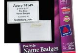 Avery Pin Style Name Badges 74549 Template Avery 74549 Pin Style Name Badges