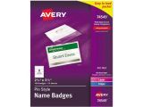 Avery Pin Style Name Badges 74549 Template Avery Badge Holder Kit W Laser Inkjet Insert Ave74549