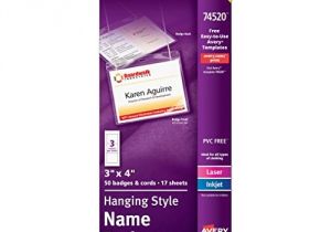 Avery Pin Style Name Badges 74549 Template White Adhesive Name Badges 2 1 3 Quot X 3 3 8 Quot Pack Of 80