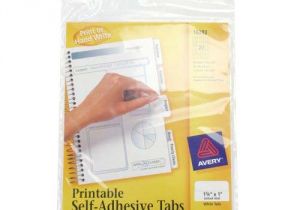 Avery Printable Self Adhesive Tabs 16282 Template Avery White Printable Repositional Plastic Tabs 80pk