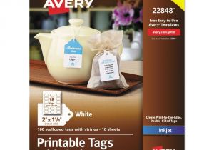 Avery Printable Tags with Strings Template Avery Printable Tags with Strings 2 X 1 1 4 White