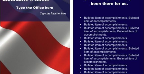 Avery Rack Card Template Political Print Templates Red White and Blue theme Word