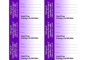 Avery Raffle Ticket Template Free Download Raffle Ticket Purple No Stub Works with Avery 5871