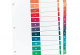 Avery Ready Index 12 Tab Template Ready Index Customizable Table Of Contents Multicolor
