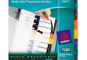 Avery Ready Index 5 Tab Template Avery Ready Index Translucent Table Of Content Dividers