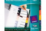 Avery Ready Index Divider Templates 8 Tab Avery Ready Index Translucent Table Of Content Dividers