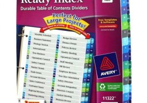 Avery Ready Index Double Column Dividers 32 Tabs Template Avery 1 32 Tab 11 Quot X 8 5 Quot Double Column toc Dividers 11322