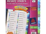 Avery Ready Index Double Column Dividers 32 Tabs Template Avery Ready Index Customizable Table Of Contents Double