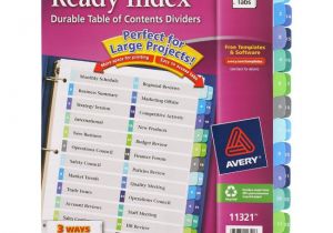 Avery Ready Index Double Column Dividers 32 Tabs Template Avery Ready Index Customizable Table Of Contents Double