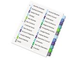 Avery Ready Index Double Column Dividers 32 Tabs Template Ready Index Customizable Table Of Contents Double Column