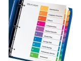 Avery Ready Index Template 10 Tab Avery 11135 Ready Index 1 10 Multicolor Tabs 1 Set