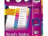 Avery Ready Index Template 10 Tab Color West Coast Office Supplies Office Supplies Binders
