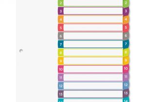 Avery Ready Index Template 11818 Avery 11845 Customizable Table Of Cont Divider Tab Set 15