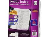 Avery Ready Index Template 31 Tab Avery Ready Index Classic Tab Titles 31 Tab 1 31 Letter
